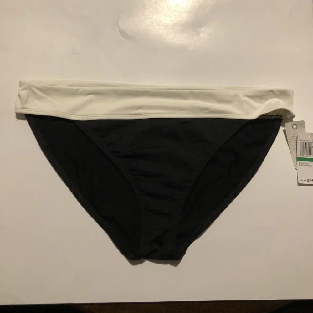 Yarn & Sea black white swim bottom size large L new - Picture 1 of 8